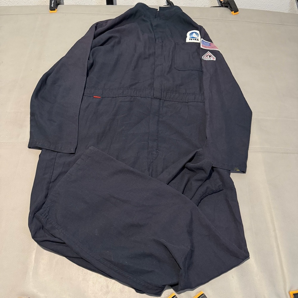 Bulwark FR Nomex Flame Fire Resistant Retardant Coverall Navy Men 48 R-9604